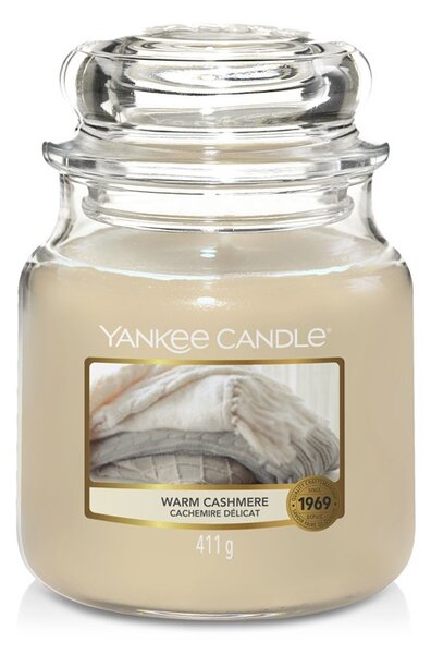 VONNÁ SVÍČKA YANKEE CANDLE WARM CASHMERE CLASSIC STŘEDNÍ
