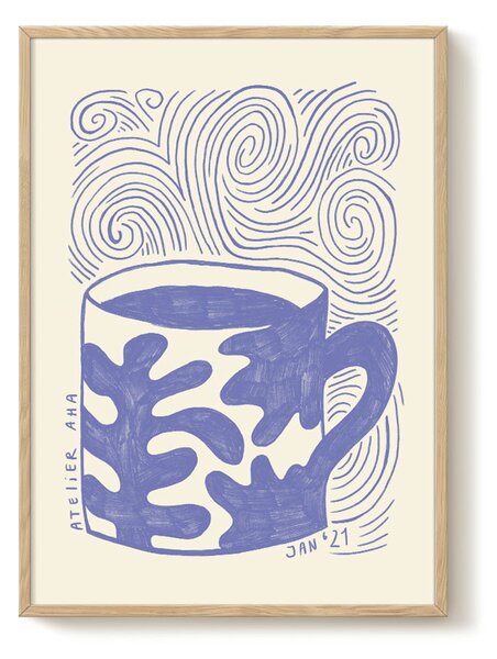 Intuition Plakát A Blue Cup on a Blue Monday