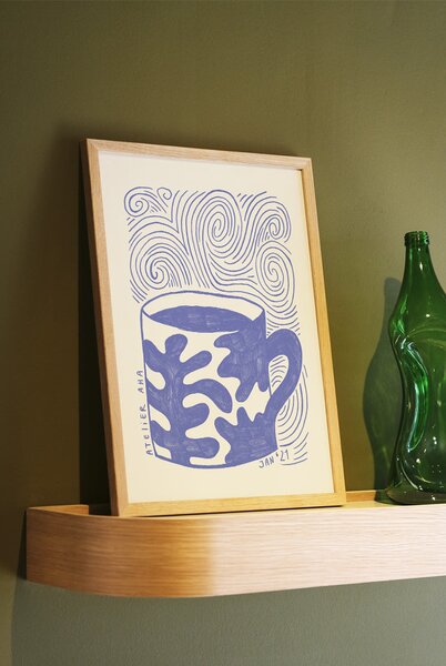 Intuition Plakát A Blue Cup on a Blue Monday