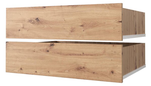Sada 2 ks zásuvek – Dub Artisan | pro šatní skříně LUX 110–200 cm