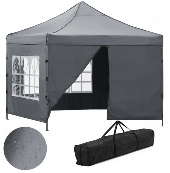 Párty stan 3x3 m SPRINGOS GP0005 tmavě šedý
