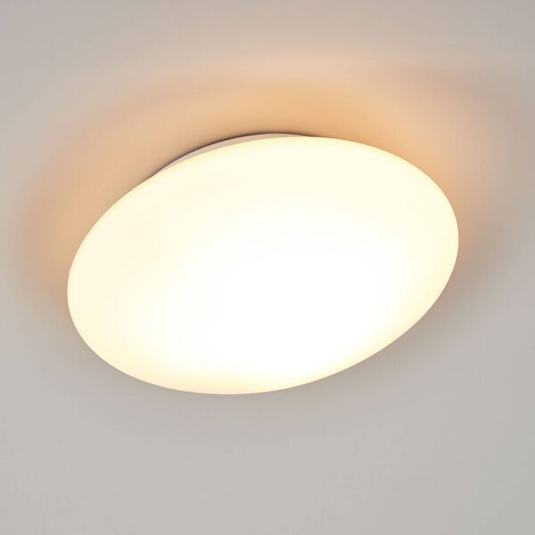 ORION Stropní svítidlo Alba z opálového skla, Ø 25 cm, stmívatelný, Bílá / opál, Obývací pokoj / jídelna, Sklo, Moderní