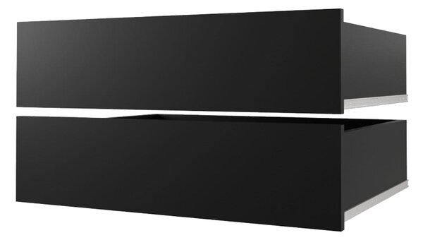 Sada 2 ks zásuvek – Černé | pro šatní skříně LUX 110–200 cm