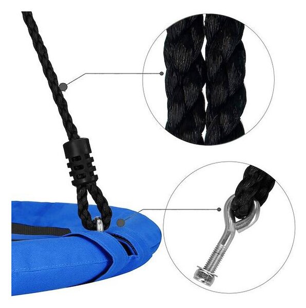 Zahradní houpačka SPRINGOS ČAPÍ HNÍZDO 110 cm modro-černá