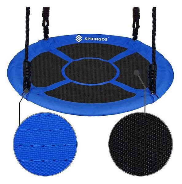 Zahradní houpačka SPRINGOS ČAPÍ HNÍZDO 110 cm modro-černá