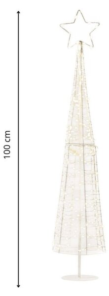 LED vánoční stromek 100 cm, 250LED, IP44, teplá bílá