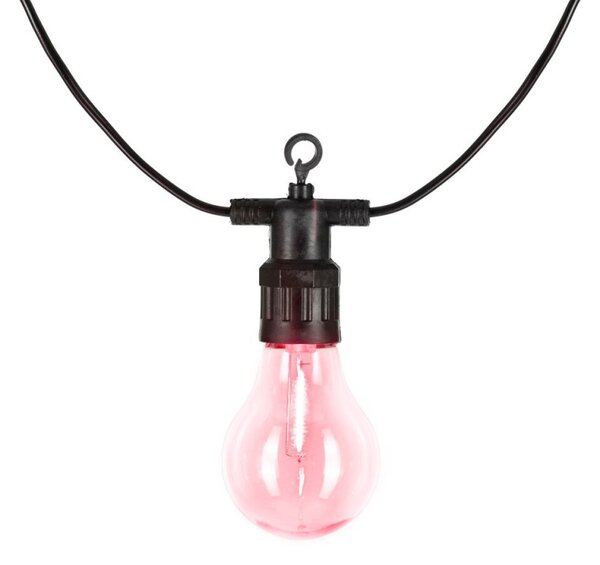 LED světelný řetěz baňky - 13m, 20LED, IP44, multicolor