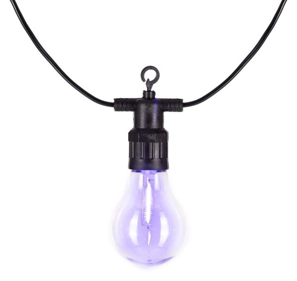 LED světelný řetěz baňky - 13m, 20LED, IP44, multicolor