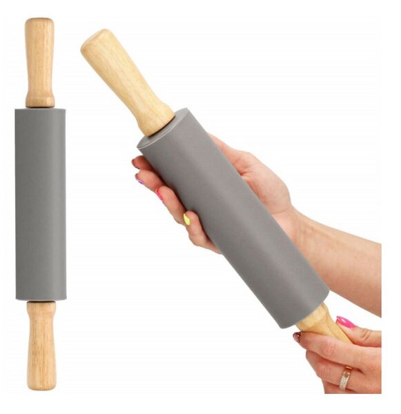 Kuchyňský váleček SPRINGOS PRESTO šedý