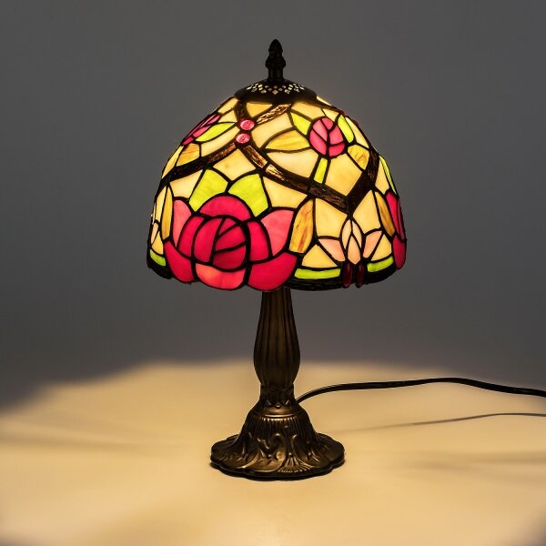 Brilagi - Tiffany vitrážová stolní lampa GARLAN 1xE14/40W/230V