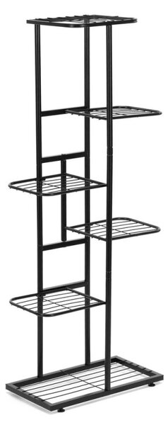 Kovový stojan na květiny 106 cm 6 polic SPRINGOS GA0214 černý