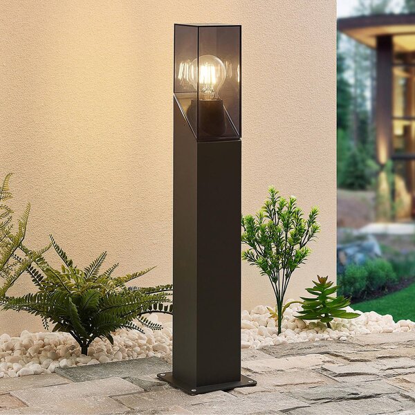 Lucande Fiola podstavné svítidlo, 60 cm, antracit, IP54, stmívatelný, Černá, Hliník, Moderní