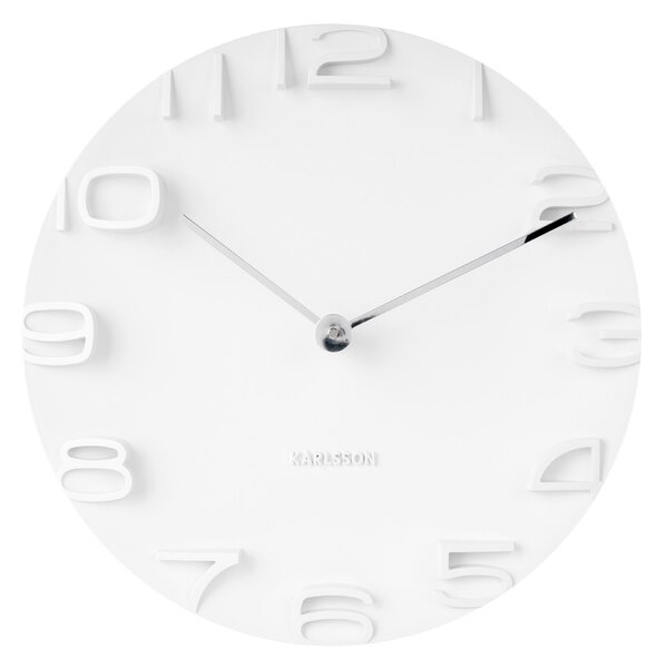 NÁSTĚNNÉ HODINY bílá 42/42/5 cm Karlsson - Nástěnné hodiny, Online Only