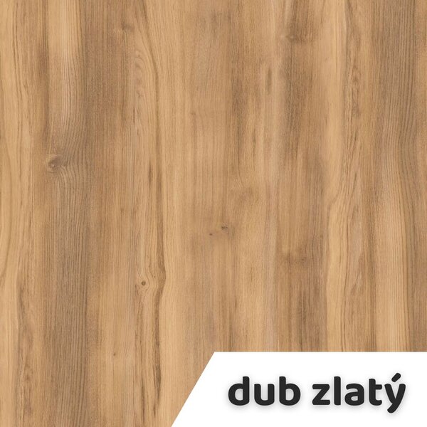 Výškově nastavitelný stůl OfficeTech Angle, 180 x 200 cm, černá podnož, dub zlatý