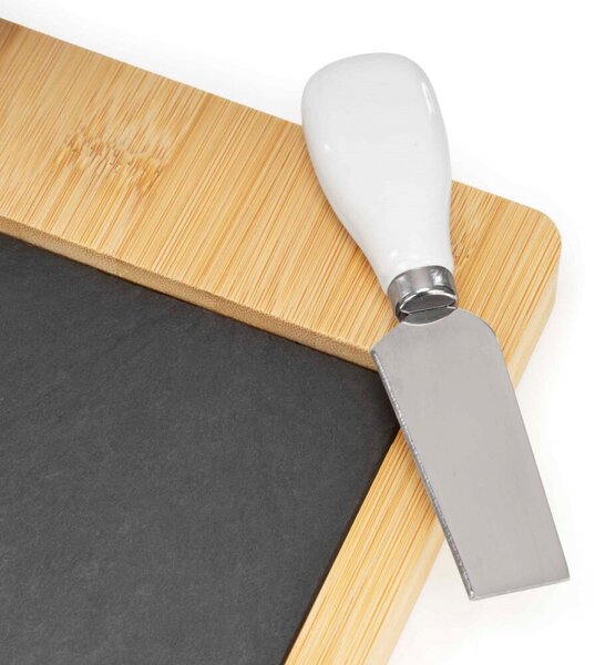 Servírovací prkénko s kamennou deskou 30x40cm SPRINGOS KI0166 přírodní