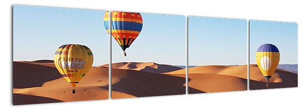 Obraz- horkovzdušné balóny v poušti (160x40cm)