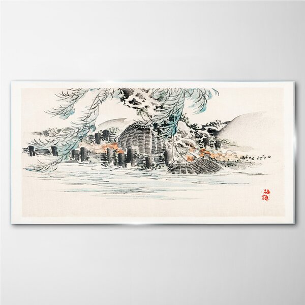 Obraz na skle Obraz na skle Abstrakce stromu vody