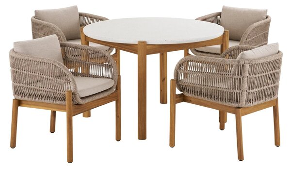 -25 % Dny MOMENTI– Nordic Living Zahradní set židlí a stolu Terracina