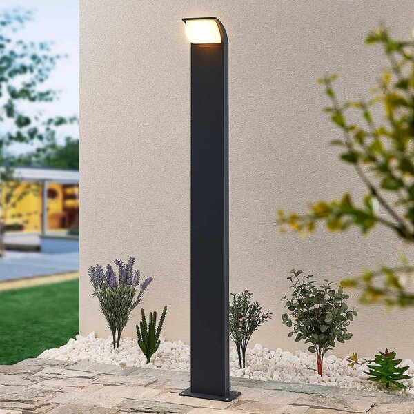 Lucande Světlo LED na cestu Tinna, 100 cm, antracit, IP65, Černá, Hliník, Moderní