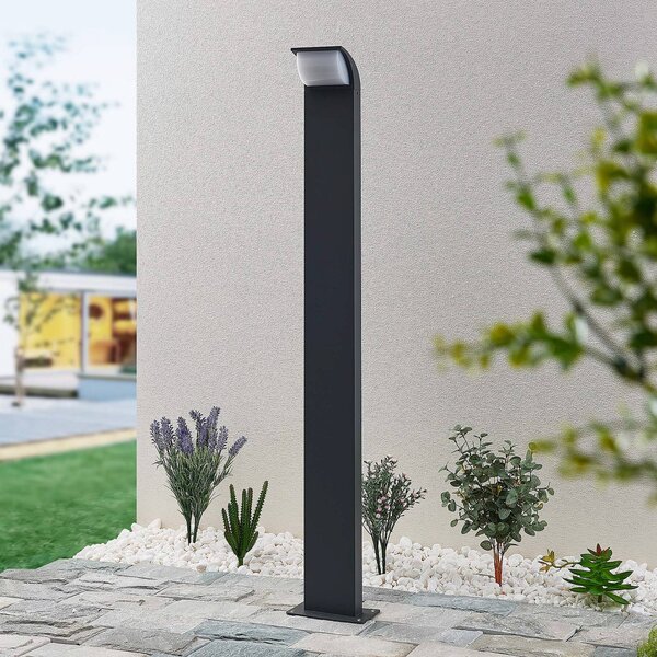 Lucande Světlo LED na cestu Tinna, 100 cm, antracit, IP65, Černá, Hliník, Moderní