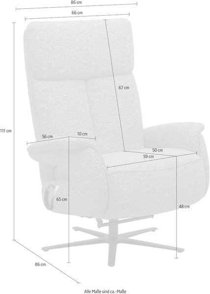 RELAXAČNÍ KŘESLO, textil, šedobéžová Sit & More - Online Only křesla & taburety, Online Only