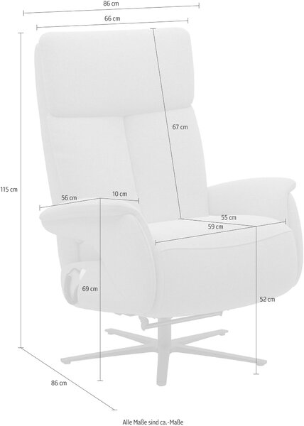 RELAXAČNÍ KŘESLO, textil, jílová barva Sit & More - Online Only křesla & taburety, Online Only