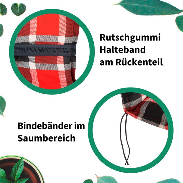 SADA POLSTRŮ NA ŽIDLI 4 ks, 100/50/6 cm Gardenson - Online Only zahradní nábytek, Online Only