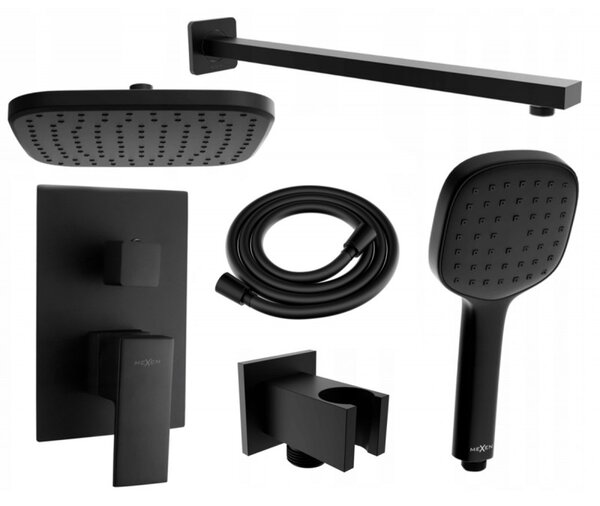 Mexen Uno, podomítkový sprchový set DR33, černá, 71435DR33-70
