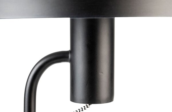White Label Černá kovová stolní lampa WLL LANDON