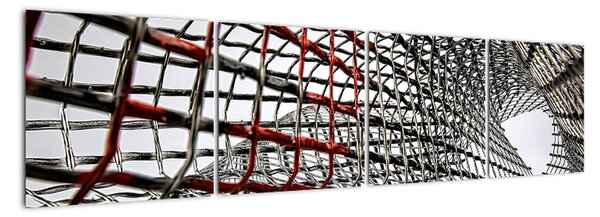 Obraz kovové mříže (160x40cm)