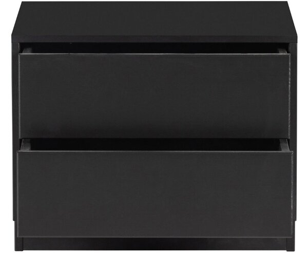 WOOOD Černý borovicový TV stolek Frederica 50 x 39,5 cm