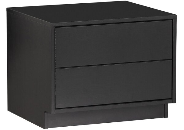 WOOOD Černý borovicový TV stolek Frederica 50 x 39,5 cm