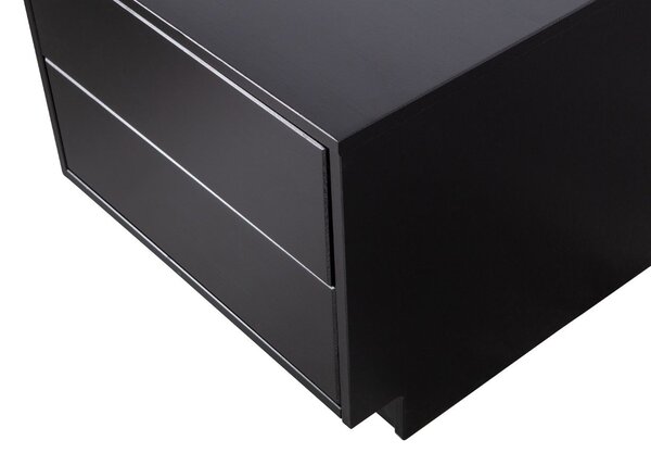 WOOOD Černý borovicový TV stolek Frederica 50 x 39,5 cm