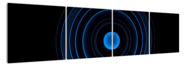 Modré kruhy - obraz (160x40cm)