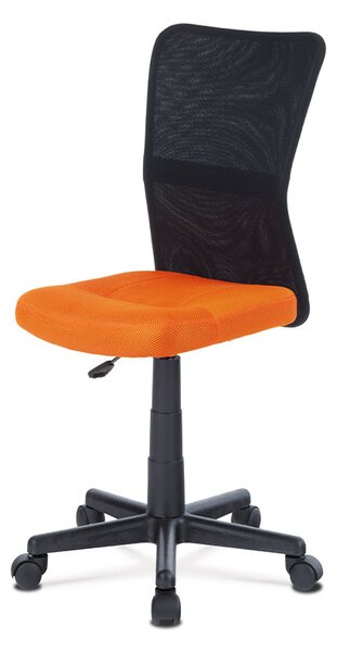 Kancelářská židle dětská látka MESH oranžová a černá KA-2325 ORA