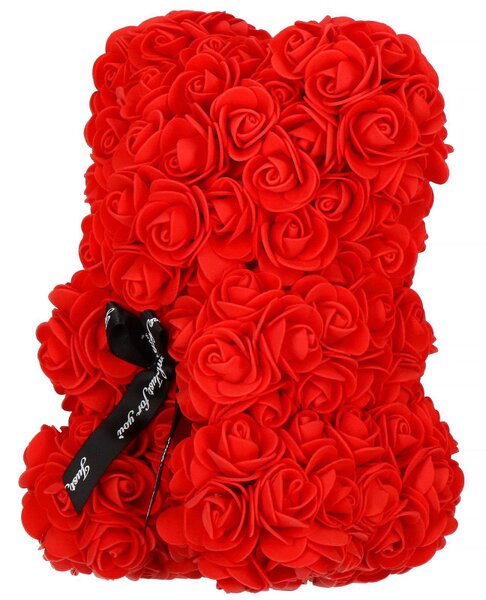 Medvídek z růží 30 cm, červený SPRINGOS ROSE BEAR