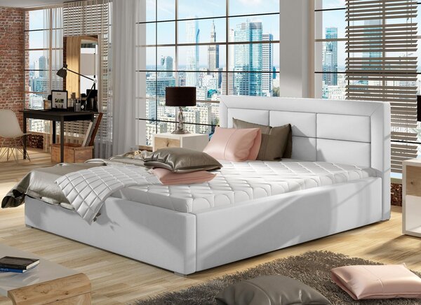 Čalouněná postel Rosano 200x200 cm, s lamelovým roštem bez úložného prostoru, tkanina Paros 05