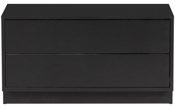 WOOOD Černý borovicový TV stolek Frederica 75 x 39,5 cm
