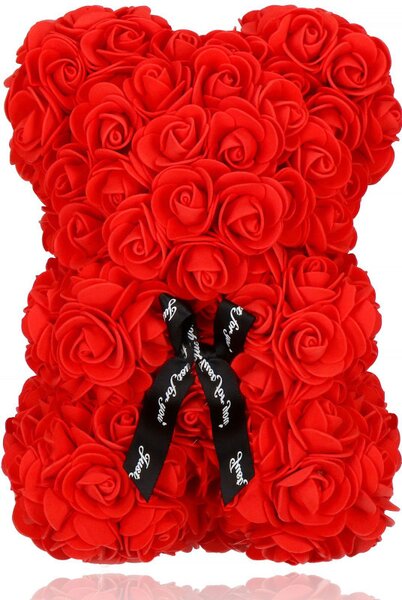 Medvídek z růží 30 cm, červený SPRINGOS ROSE BEAR