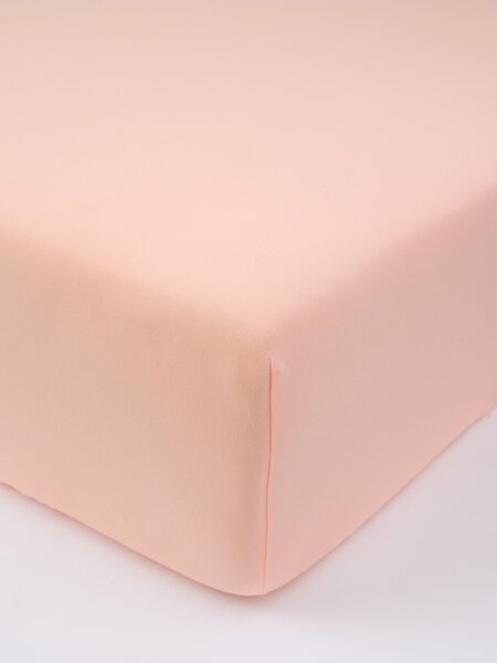 MK Lůžkoviny Jersey prostěradlo do postýlky s elastanem 60 × 120 cm – lososové