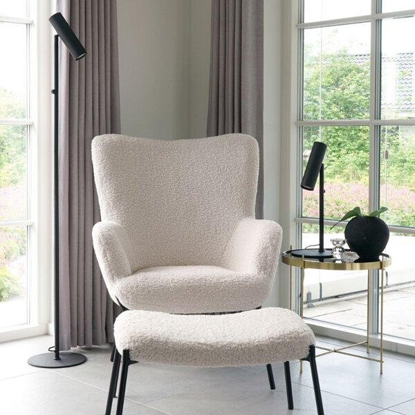 Nordic Living Černá kovová stolní lampa Aris