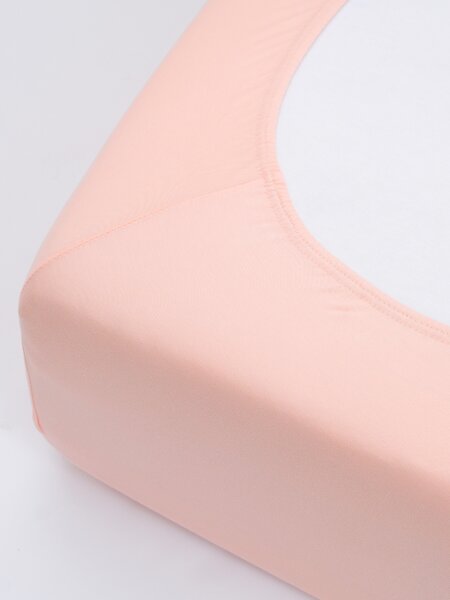 MK Lůžkoviny Jersey prostěradlo do postýlky s elastanem 60 × 120 cm – lososové