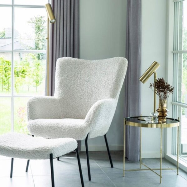 Nordic Living Zlatá kovová stolní lampa Aris