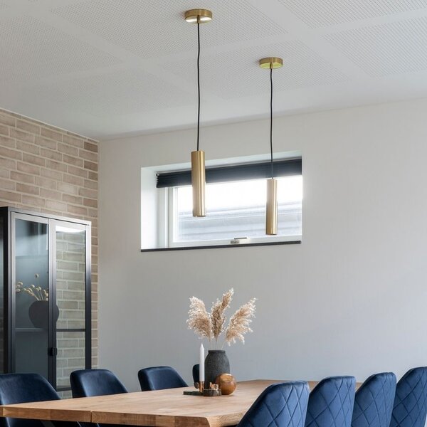 Nordic Living Zlaté kovové závěsné světlo Aris 6 cm