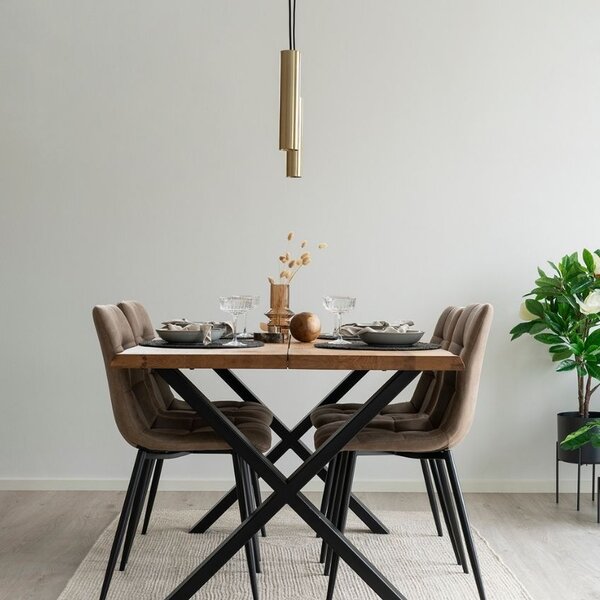 Nordic Living Zlaté kovové závěsné světlo Aris 6 cm