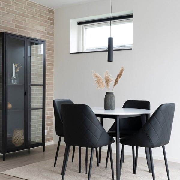 Nordic Living Černé kovové závěsné světlo Aris 6 cm