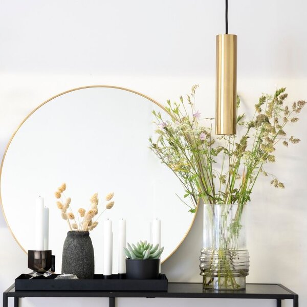 Nordic Living Zlaté kovové závěsné světlo Aris 6 cm