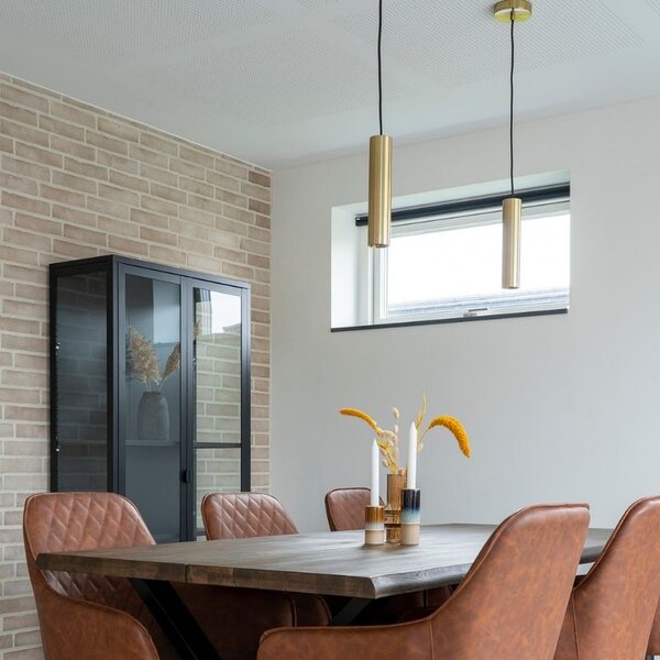 Nordic Living Zlaté kovové závěsné světlo Aris 6 cm