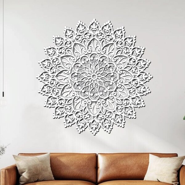 3 vrstvá mandala HARMONIE DUŠE | Rozměry (cm): 40x40 | Zvolte barevný dekor: dub zlatý-černá