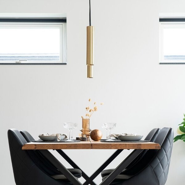 Nordic Living Zlaté kovové závěsné světlo Aris 6 cm